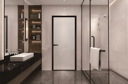 Cửa phòng tắm bằng nhôm thanh mỏng, GDM55A